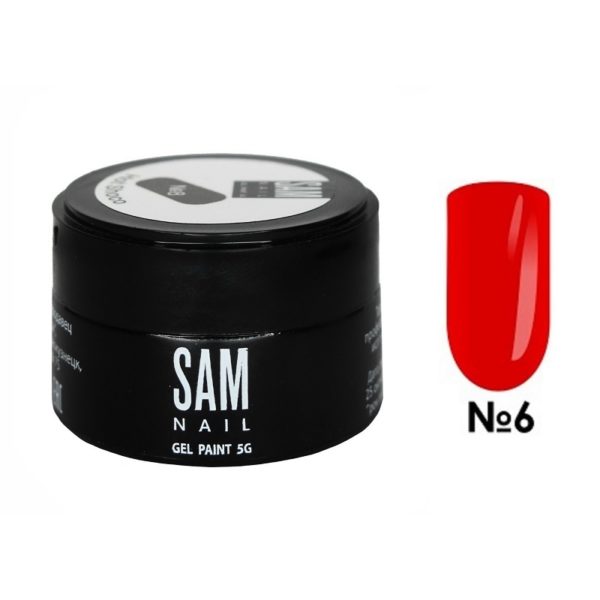 Гель-краскам для ногтей Sam Nail 6